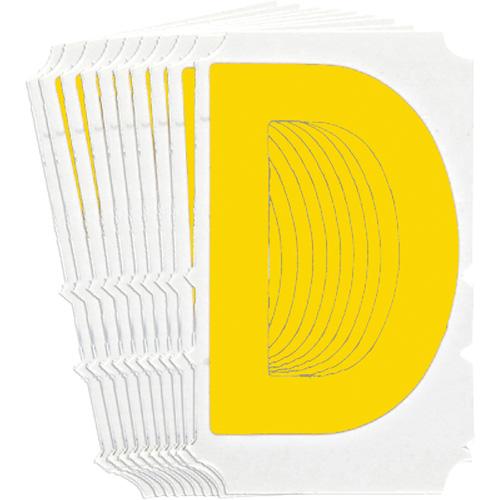 Quick-Align® Individual Gothic Number and Letter Labels - D, Yellow, 3"