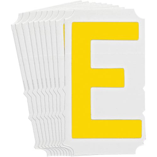 Quick-Align® Individual Gothic Number and Letter Labels - E, Yellow, 3"