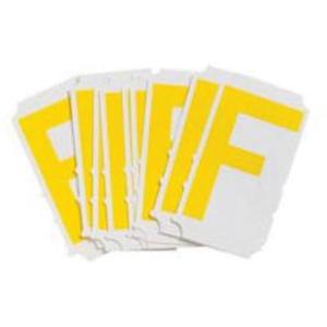 Quick-Align® Individual Gothic Number and Letter Labels - F, Yellow, 3"