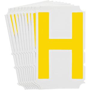 Quick-Align®Individual Gothic Number and Letter Labels - H, Yellow, 3"