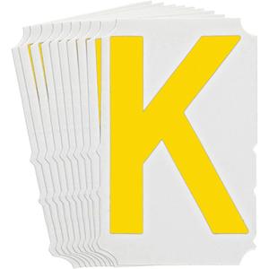 Quick-Align®Individual Gothic Number and Letter Labels - K, Yellow, 3"