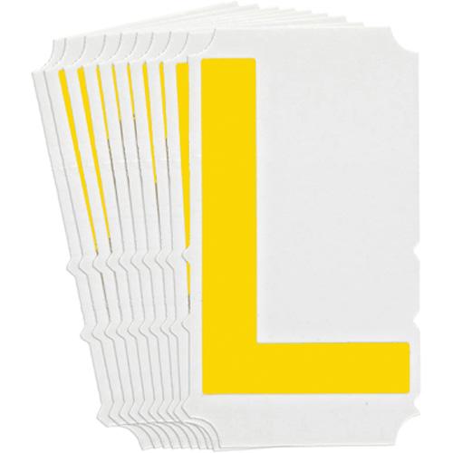 Quick-Align®Individual Gothic Number and Letter Labels - L, Yellow, 3"