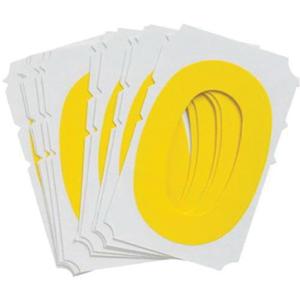 Quick-Align® Individual Gothic Number & Letter Labels - O, Yellow, 3"