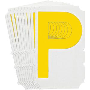 Quick-Align® Individual Gothic Number & Letter Labels - P, Yellow, 3"