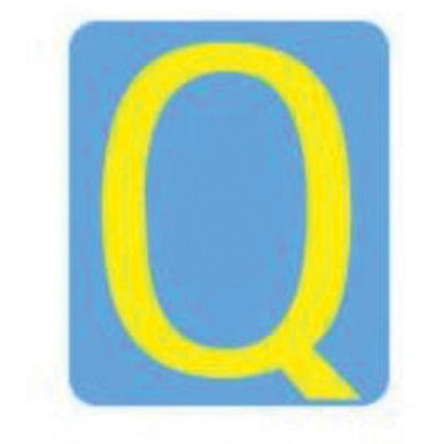 Quick-Align® Individual Gothic Number & Letter Labels - Q, Yellow, 3"