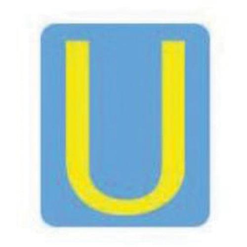 Quick-Align® Individual Gothic Number & Letter Labels - U, Yellow, 3"