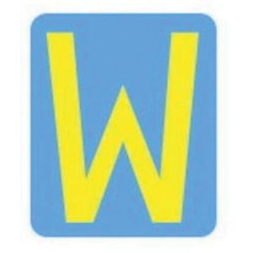 Quick-Align® Individual Gothic Number & Letter Labels - W, Yellow, 3"