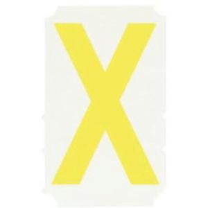 Quick-Align® Individual Gothic Number & Letter Labels - X, Yellow, 3"