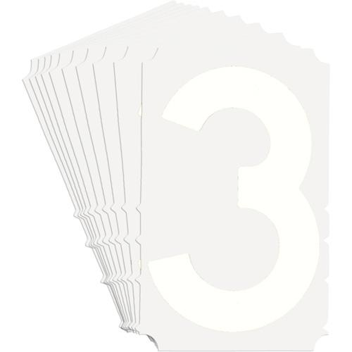 Quick-Align® Individual Gothic Number and Letter Labels - 3, White, 3"