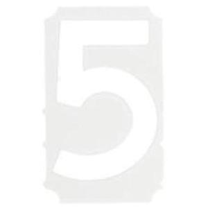 Quick-Align® Individual Gothic Number and Letter Labels - 5, White, 3"