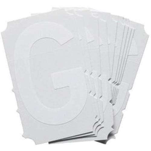 Quick-Align® Individual Gothic Number and Letter Labels - G, White, 3"