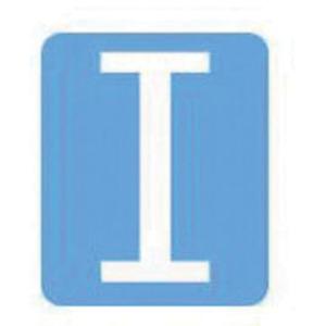 Quick-Align®Individual Gothic Number and Letter Labels - I, White, 3"