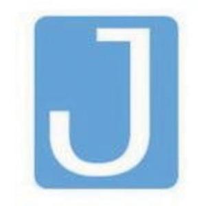 Quick-Align®Individual Gothic Number and Letter Labels - J, White, 3"