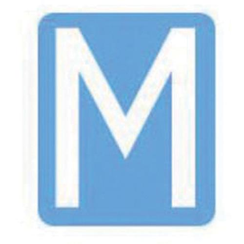 Quick-Align® Individual Gothic Number & Letter Labels - M, White, 3"