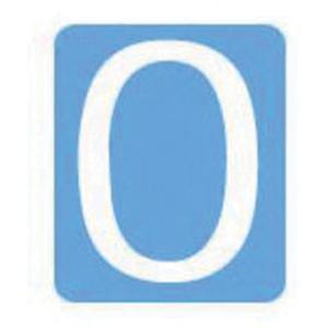 Quick-Align® Individual Gothic Number & Letter Labels - O, White, 3"