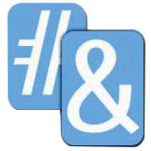 Quick-Align® Individual Gothic Number & Letter Labels - Assorted Punctuation, White, 2", Package, 10