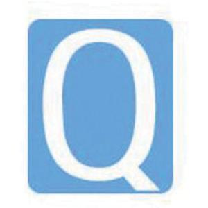 Quick-Align® Individual Gothic Number & Letter Labels - Q, White, 3"