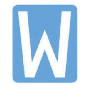 Quick-Align® Individual Gothic Number & Letter Labels - W, White, 3"