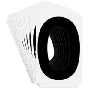 Quick-Align® Individual Gothic Number and Letter Labels - 0, Black, 4"