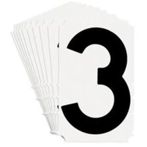 Quick-Align® Individual Gothic Number and Letter Labels - 3, Black, 4"
