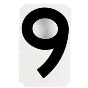 Quick-Align® Individual Gothic Number and Letter Labels - 9, Black, 4"