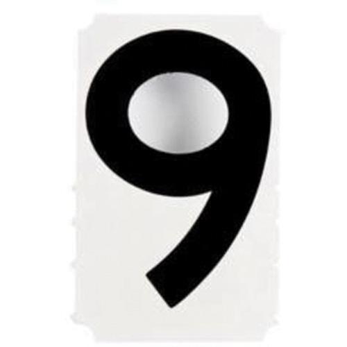 Quick-Align® Individual Gothic Number and Letter Labels - 9, Black, 4"