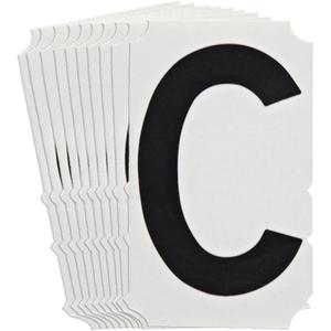 Quick-Align® Individual Gothic Number and Letter Labels - C, Black, 4"