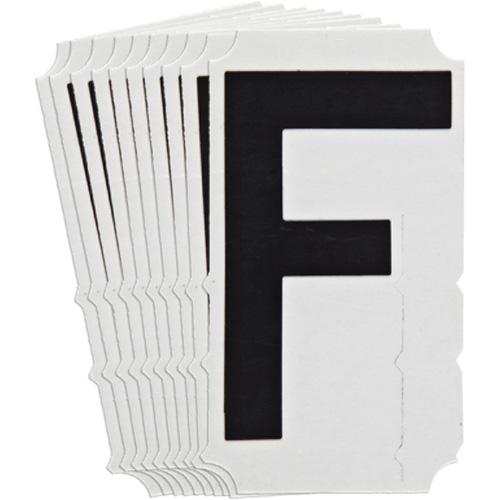 Quick-Align® Individual Gothic Number and Letter Labels - F, Black, 4"