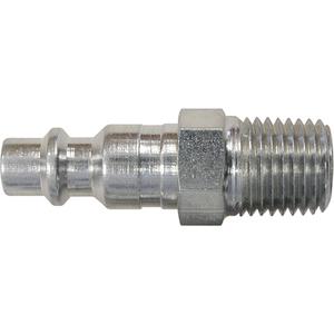 Quick Couplers - 1/4" Industrial, One Way Shut-off - Plugs - 1/8", MALE THREAD