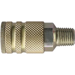 Quick Couplers - 1/4" Industrial, One Way Shut-Off - Manual Couplers - Stainless Steel, 1/4" (F) NPT (stainless)