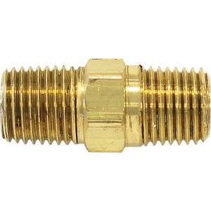 Male Hex Nipple - Brass, 1" NPT (M) & 1" NPT (M)