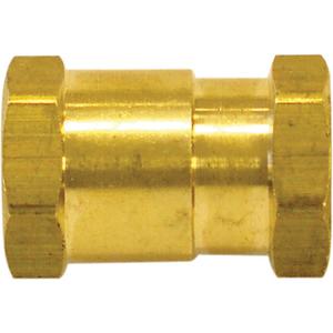 Female Hex Nipple - Brass, 1/2" NPT (F) & 1/4" NPT (F)
