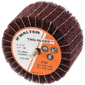 Two-In-One™ Flap Wheel - 3", 1-1/2", 1/4"-20, Fine, 5600