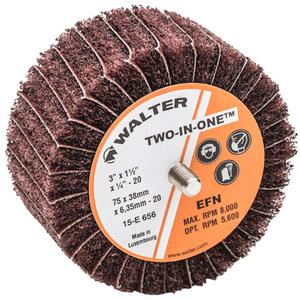 Two-In-One™ Flap Wheel - 3", 1-1/2", 1/4"-20, X-Fine, 5600