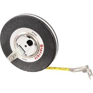 Closed Reel Long Tape - 15 m, 3/8", Metric, Black, Steel, Polyurethane Over Baked Enamel