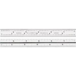 Junior Combination Squares - 6", No. 4R - 8ths, 16ths, Quick Reading 32nds, 64ths, Steel, Satin, 67100