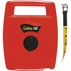 Linear Fiberglass Tape Measure - 100', 1/2", SAE, C1, Full Lifetime, 1.7"