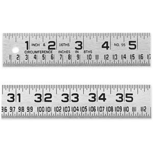 Tinner's Circumference Rule - 4', 1-1/4", 1/16", Steel, SAE, 0" - 48", Full Lifetime, 0.062"