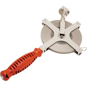 Surveying & Engineer's Chrome Clad® Tape Measure with Blank Leader - 200', 3/8", SAE, E3, Chrome Clad®/Yellow Clad, Full Lifetime