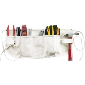 Waist Apron - White, Canvas, 5