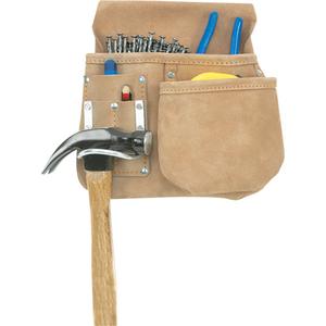 Journeyman's Carpenter Pouch - Leather, Beige, 5, Multiple Tool Holder