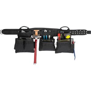 Professional Carpenter's Tool Belt - Black, Polyester, 5"