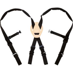 Padded Construction Suspenders - Nylon, Black