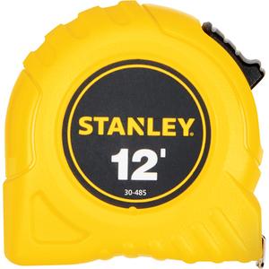 Tape Measure - 12', 1/2", Imperial, Yellow, 7', Polymer, 16" & 19.2"