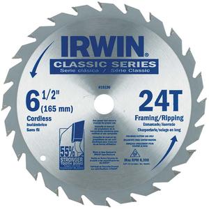 Contractor Saw Blades - Classic Series Saw Blades - 6-1/2", 5/8", 24, Wood, ATB