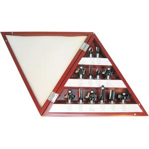 3-Flute Carbide-Tipped Router Bit Sets - 12