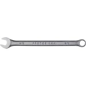 Combination Wrench - 12, 5-3/8", 5/16", Satin, Plain, 45/64" (End 1), 33/64" (End 2), 9/32" (End 1), 17/64" (End 2), 3/8", ASME B107.100-2010