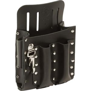 Tool Pouch - Leather, Black, 5, Multiple Tool Holder, 6" X 8 3/4"