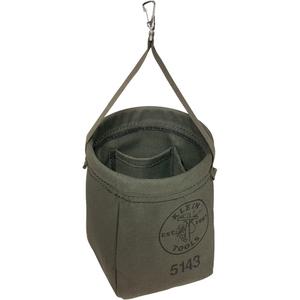 Tapered-Bottom Bag - 8", Grey, Canvas, 6.5"