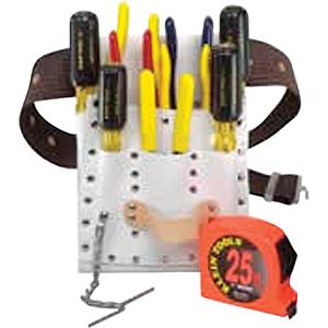 Electricians Tool Set - White, Leather, 7, Multiple Tool Holder